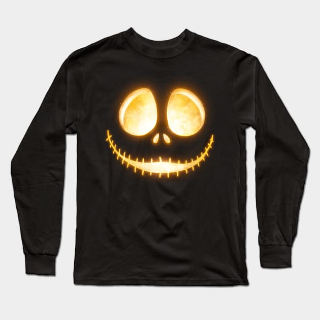 Scary Night-Pumpkin Version Long Sleeve T-Shirt by ManuelDA